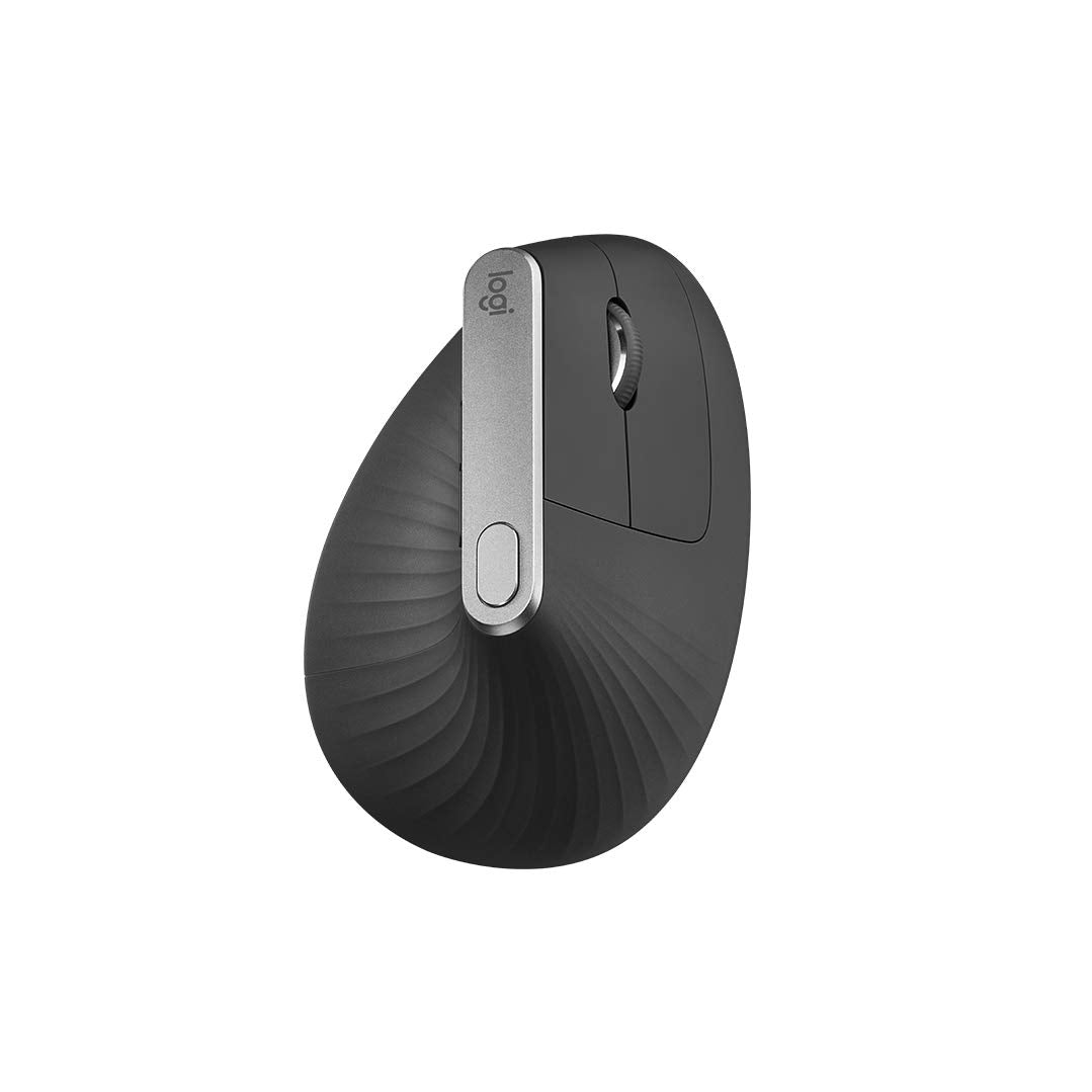 LOGITECH MX Vertical Vertical mouse ergonomic optical 6 buttons wireless wired Bluetooth 2.4 GHz USB wireless receiver graphite