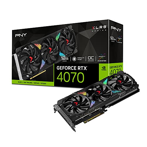 PNY GeForce RTX 4070 12GB XLR8 Gaming VERTO EPIC-X RGB Overclocked Triple Fan