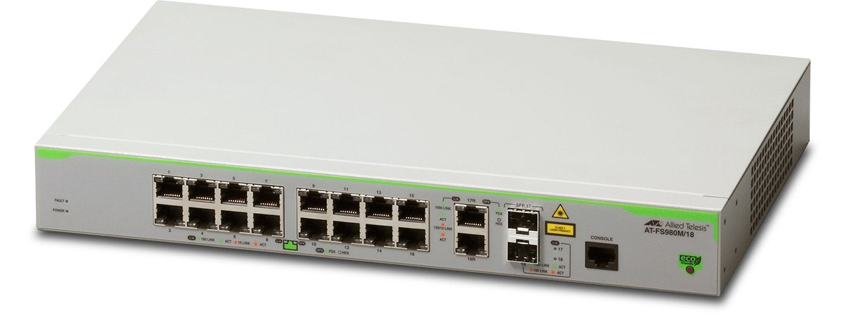 ALLIED AT-FS980M/18 switch Niv.3 16 ports 10/100s & 2 SFP 100/1G