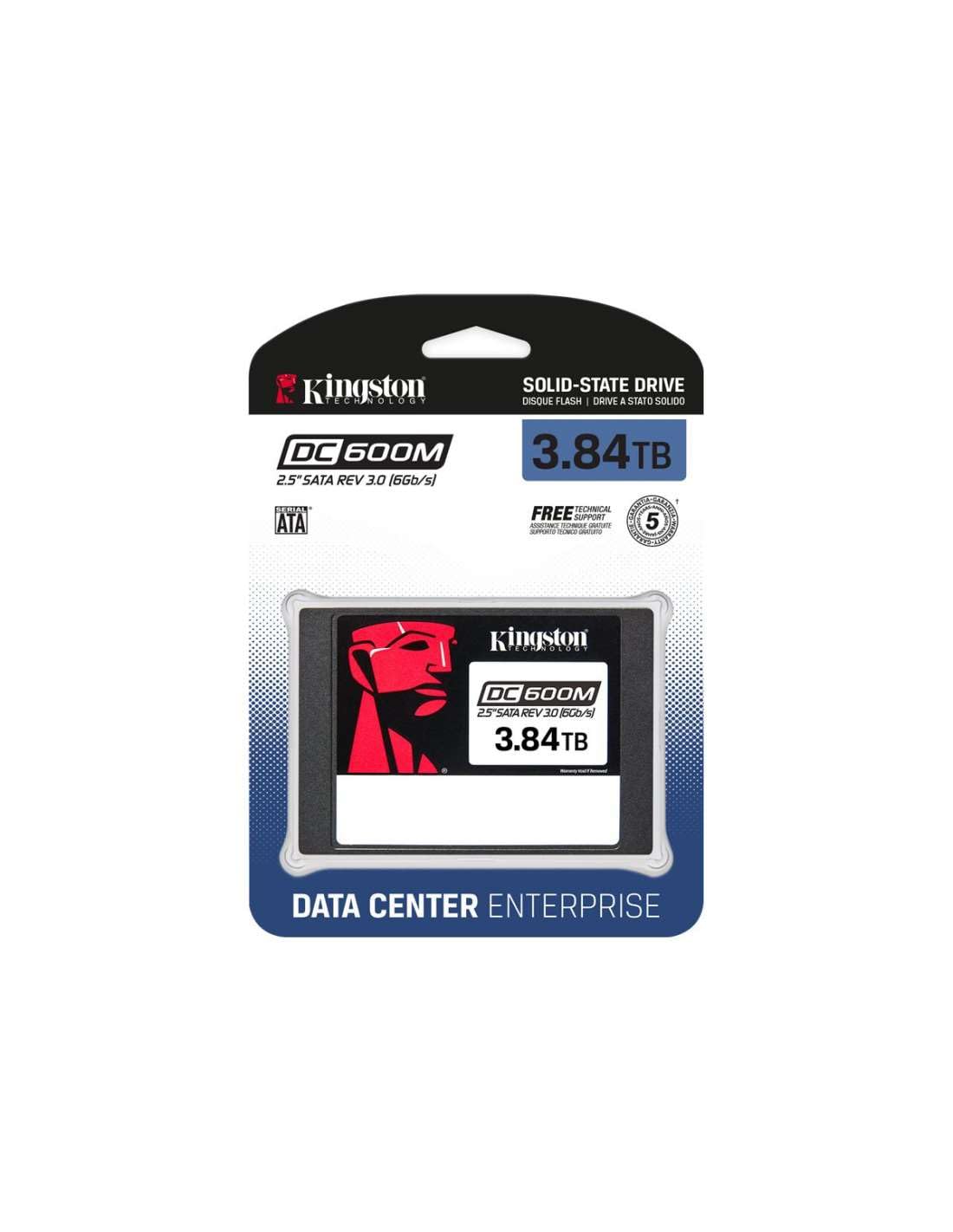 KINGSTON 3.84To DC600M 2.5p SATA3 mixed-use data center SSD for enterprise servers and NAS (VMWare Ready)