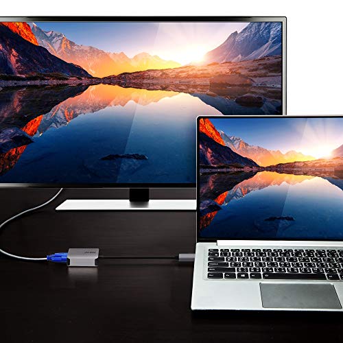 ATEN UC3002A-AT câble vidéo et adaptateur USB Type-C VGA (D-Sub) Noir, Argent