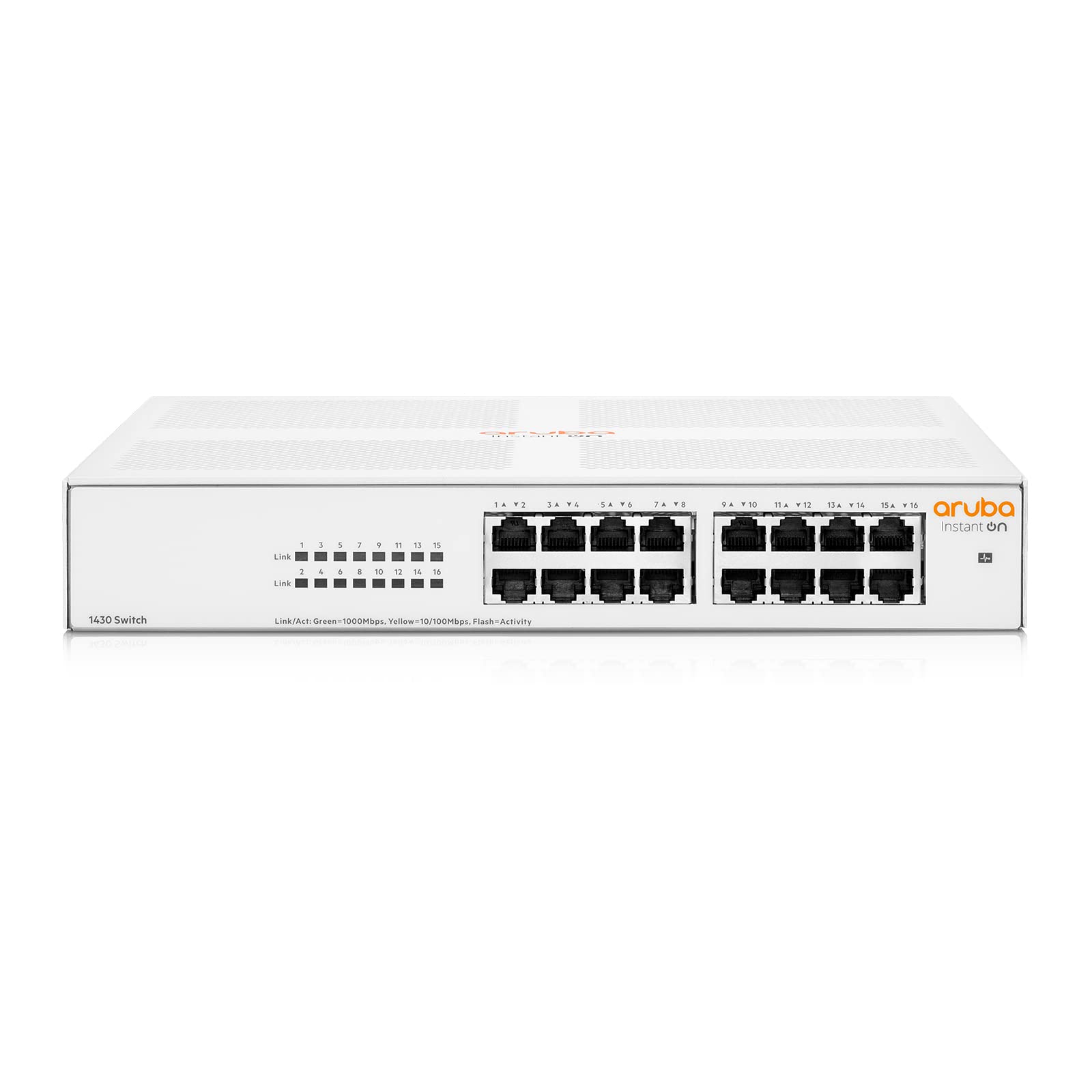 HPE Networking Instant On 1430 16G Switch Commutateur non géré 16 x 10/100/1000 de bureau Montable sur rack fixation murale BTO