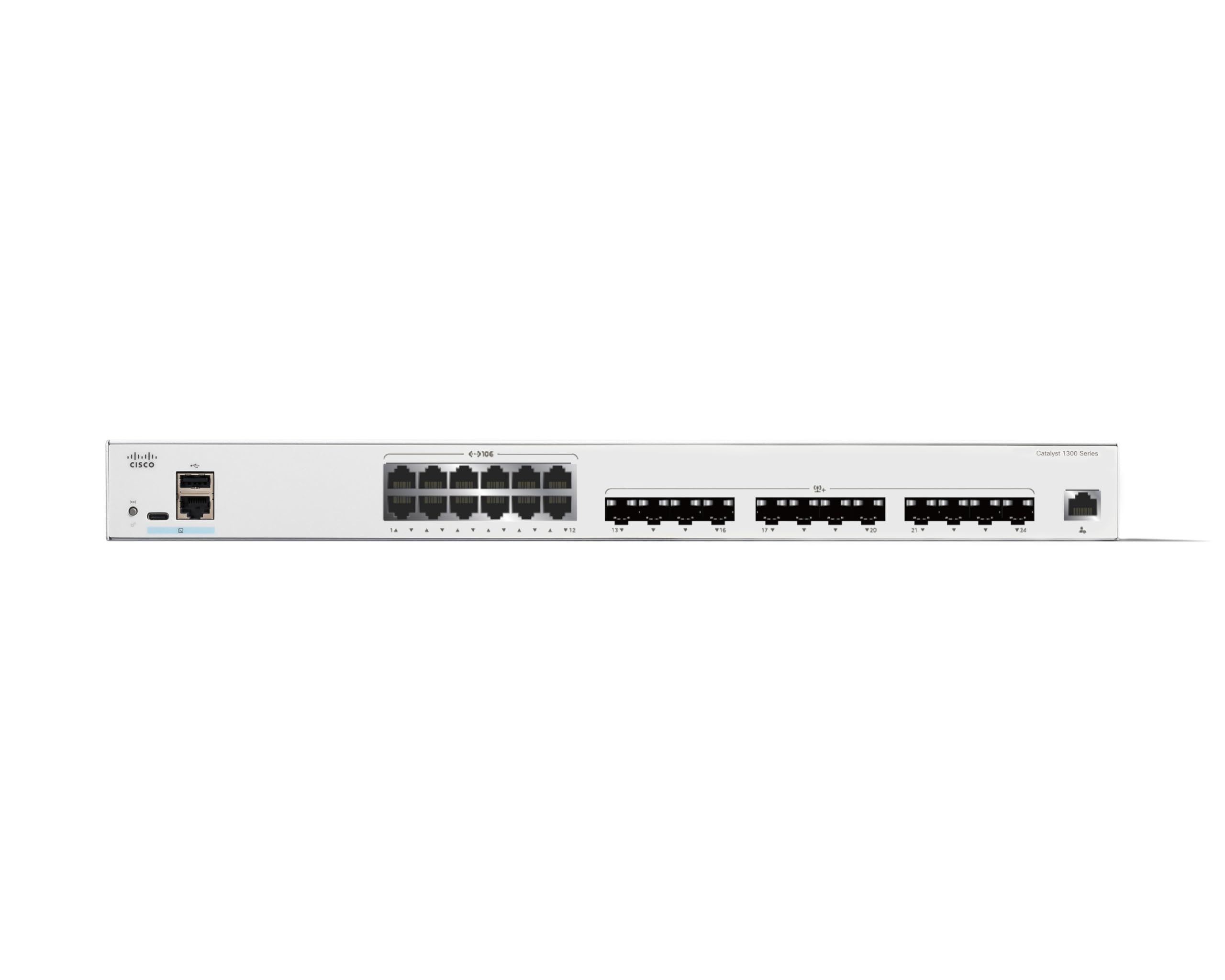 CISCO Catalyst 1300 24-Port Switch / 12-Port 10GE RJ45 + 12-Port 10GE SFP+