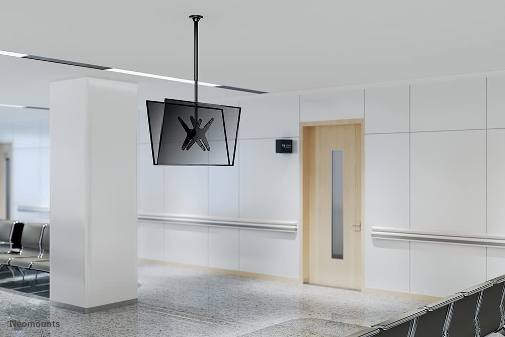 NEOMOUNTS FPMA-C340DBLACK Support de plafond pour écran de 32-75p - h 106-156 cm