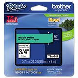 BROTHER P-TOUCH TZE-151 noir sur clear 24mm