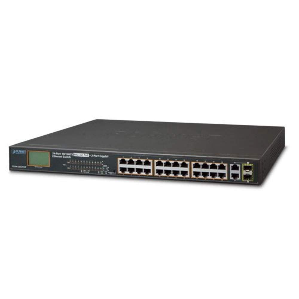 PLANET FGSW-2622VHP commutateur réseau Non-géré L2 Fast Ethernet (10/100) Connexion Ethernet, supportant l'alimentation via ce port (PoE) 1U Bleu