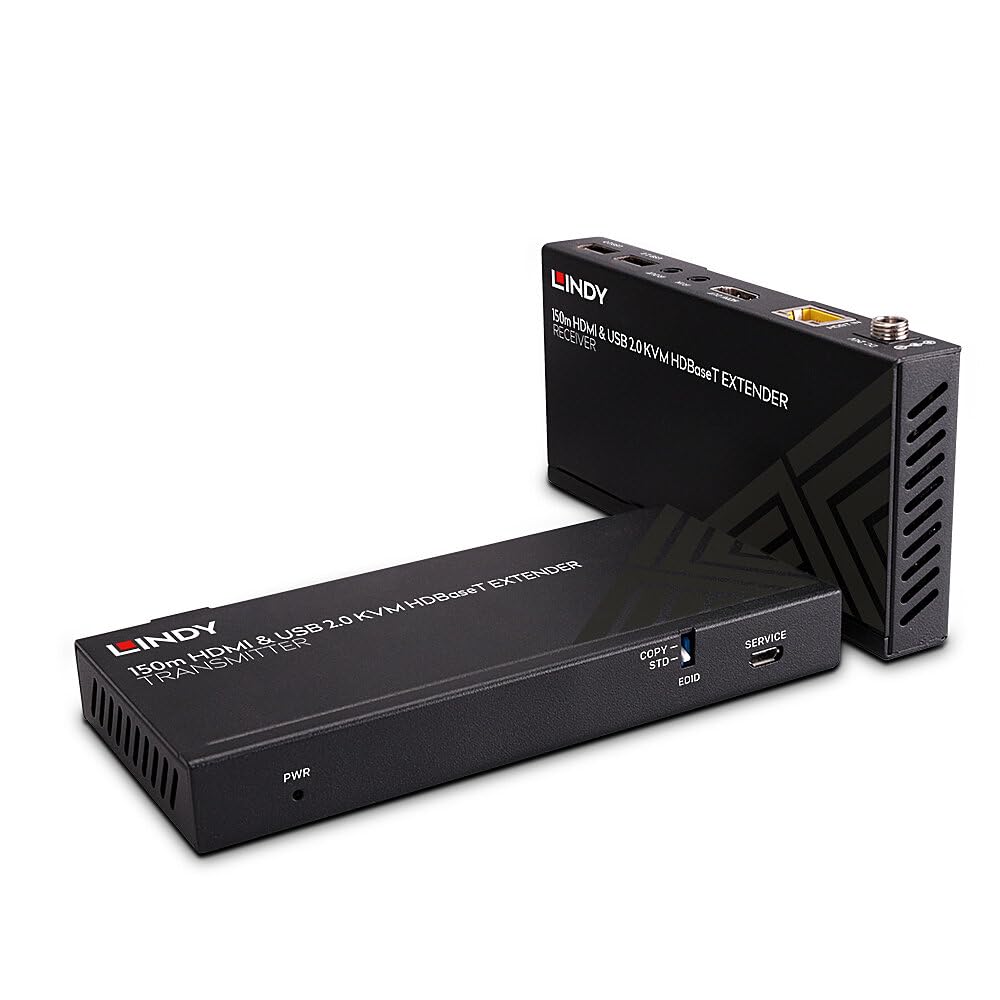 LINDY 150m Cat.6 HDMI 4K60 USB 2.0 HDBaseT KVM Extender