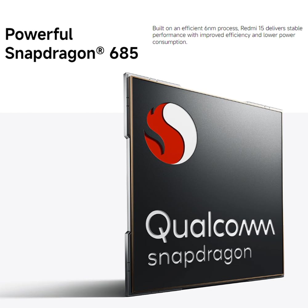 Xiaomi Redmi 15 4G (6.9''- NFC - 256 Go, 8 Go RAM) Noir