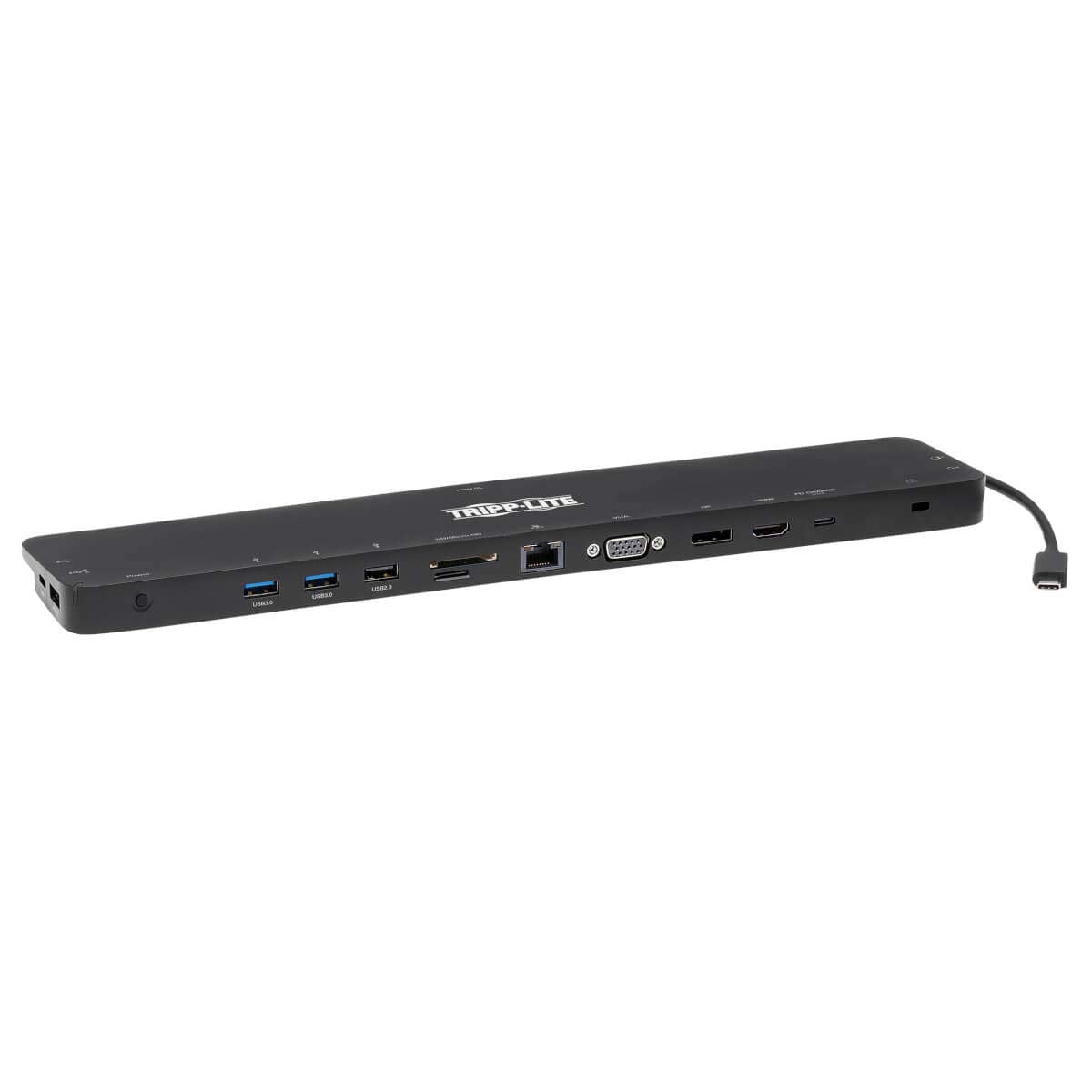 EATON TRIPPLITE USB-C Dock Triple Display 4K HDMI & DP VGA USB 3.2 Gen 1 USB-A/C Hub GbE 100W PD Charging