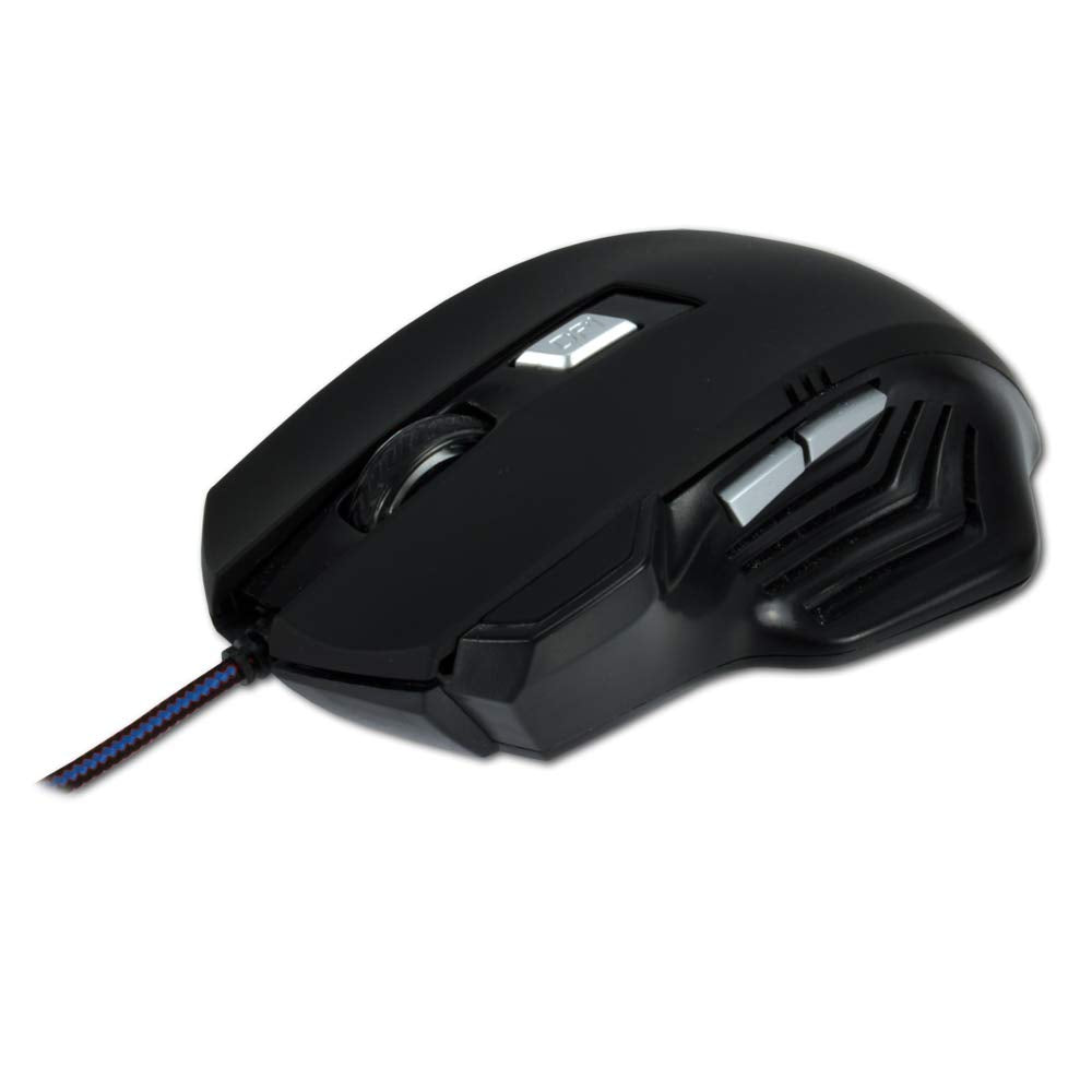 MCL Souris USB optique 1600 DPI ergonomique pour droitier - Noire