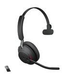 Jabra Evolve2 65, MS Mono Casque Sans fil Arceau Bureau/Centre d'appels USB Type-A Bluetooth Noir