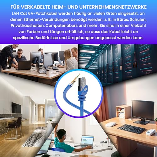 Extralink EX.6570 câble de réseau Bleu Cat6a SF/UTP (S-FTP)