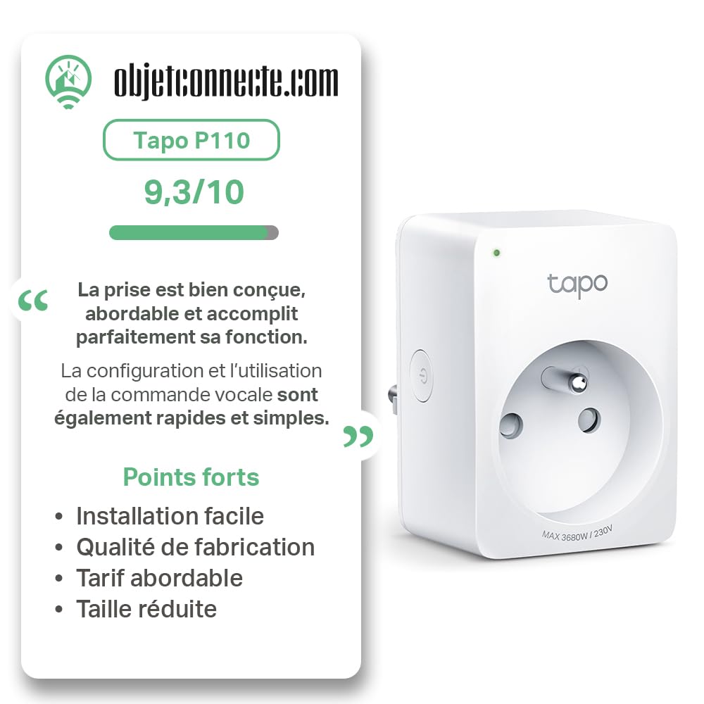 TP-LINK TAPO P110 Mini Smart Wi-Fi Socket Energy Monitoring Replace the EOL model HS110