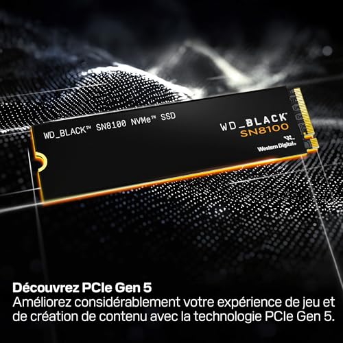 WD Black 1To SN8100 PCIe 5.0x4 NVMe M.2 SSD POWERED BY SANDISK