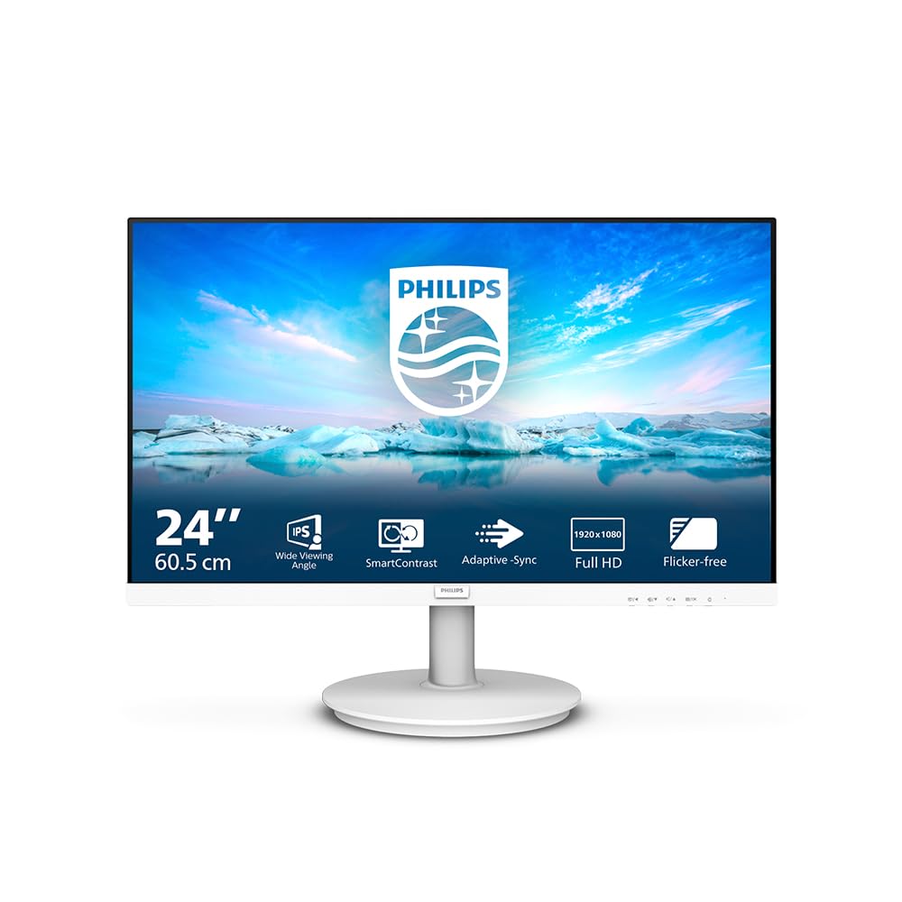 PHILIPS 241V8AW/00 23.8p IPS 1920x1080 16:9 HDMI D-SUB White