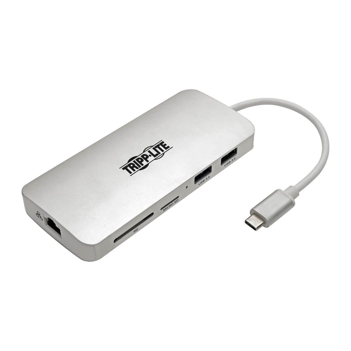 EATON TRIPPLITE USB-C Dock 4K HDMI USB 3.2 Gen 1 USB-A/C Hub GbE Memory Card 60W PD Charging