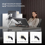 FELLOWES Bras Porte-Ecrans Double Blanc Platinum Series