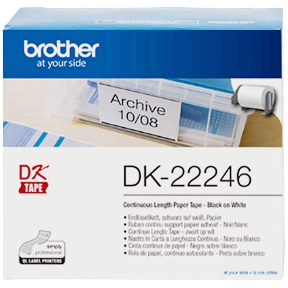 BROTHER Ruban DK tapes - Rouleau continu adhesif 103,6 mm x 30,48 m