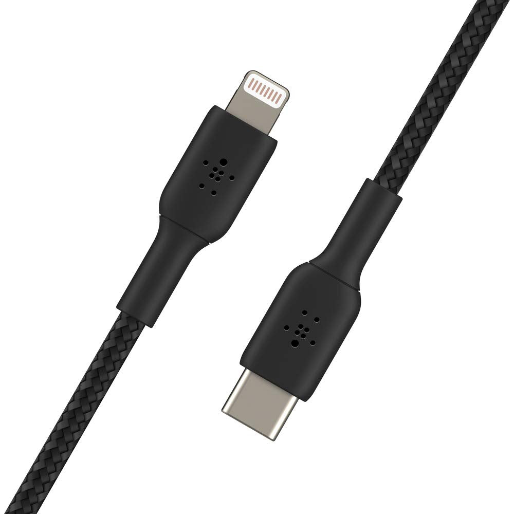 BELKIN BOOST CHARGE USB-C to Lightning Cable Braided 2M Black