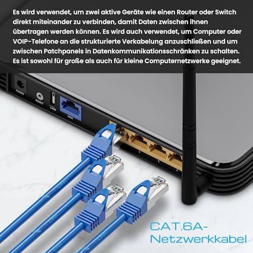 Extralink EX.6549 câble de réseau Bleu Cat6a SF/UTP (S-FTP)