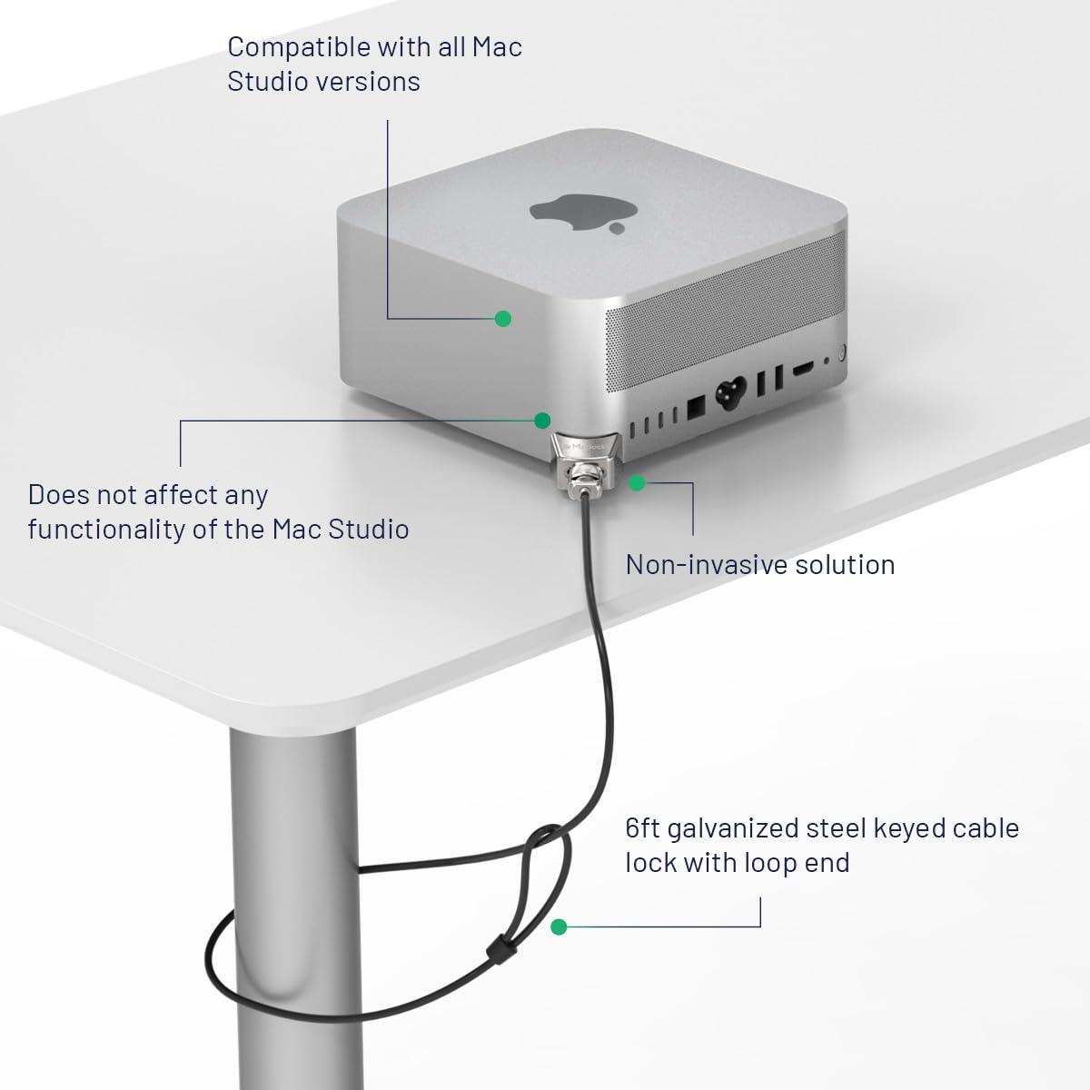 Mac Studio SecLock Slot Adapt w/Key Lock