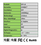 HPE Aruba 1G SFP LC LX 10km SMF XCVR Compatible