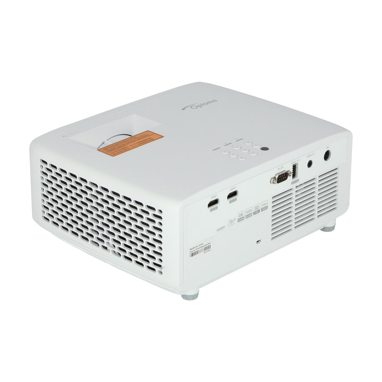 OPTOMA ZH400 FHD 1920x1080 4000lm Laser Projector 300 000:1 TR 1.48:1 1.62:1 2HDMI USB-A Power Audio 3.5mm 3Kg White