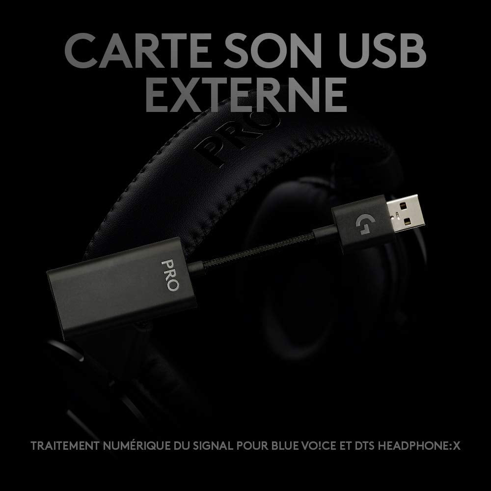 LOGITECH G Pro X Headset full size wired 3.5 mm jack noise isolating