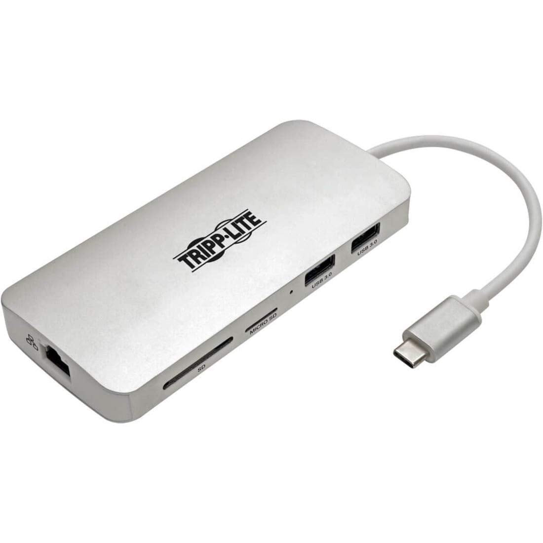 EATON TRIPPLITE USB-C Dock 4K HDMI USB 3.2 Gen 1 USB-A/C Hub GbE Memory Card 60W PD Charging