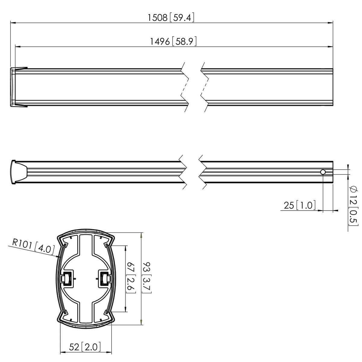 PUC 2515 B Pole large Connect-it 150cm