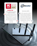 TP-Link Archer AXE75 routeur sans fil Gigabit Ethernet Tri-bande (2,4 GHz / 5 GHz / 6 GHz) Noir