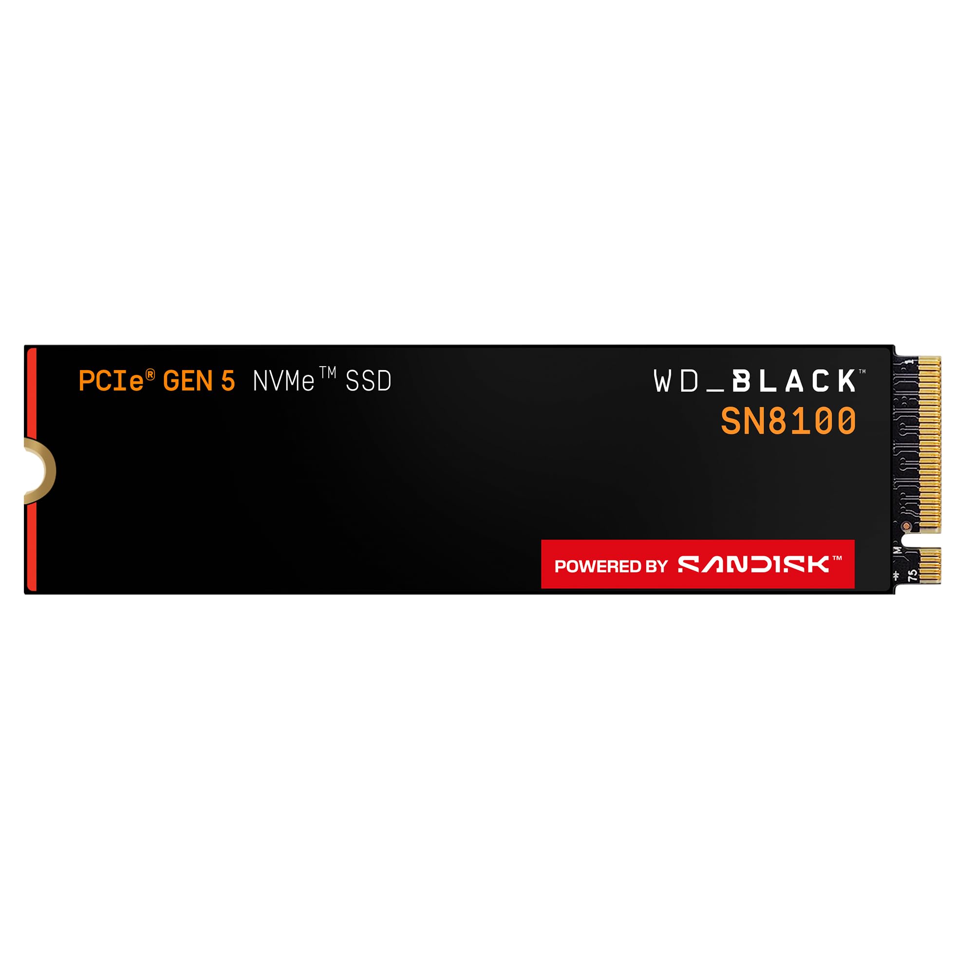 WD Black 2To SN8100 PCIe 5.0x4 NVMe M.2 SSD POWERED BY SANDISK