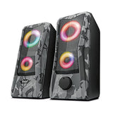 TRUST Enceintes JAVV 2.0 RGB noire