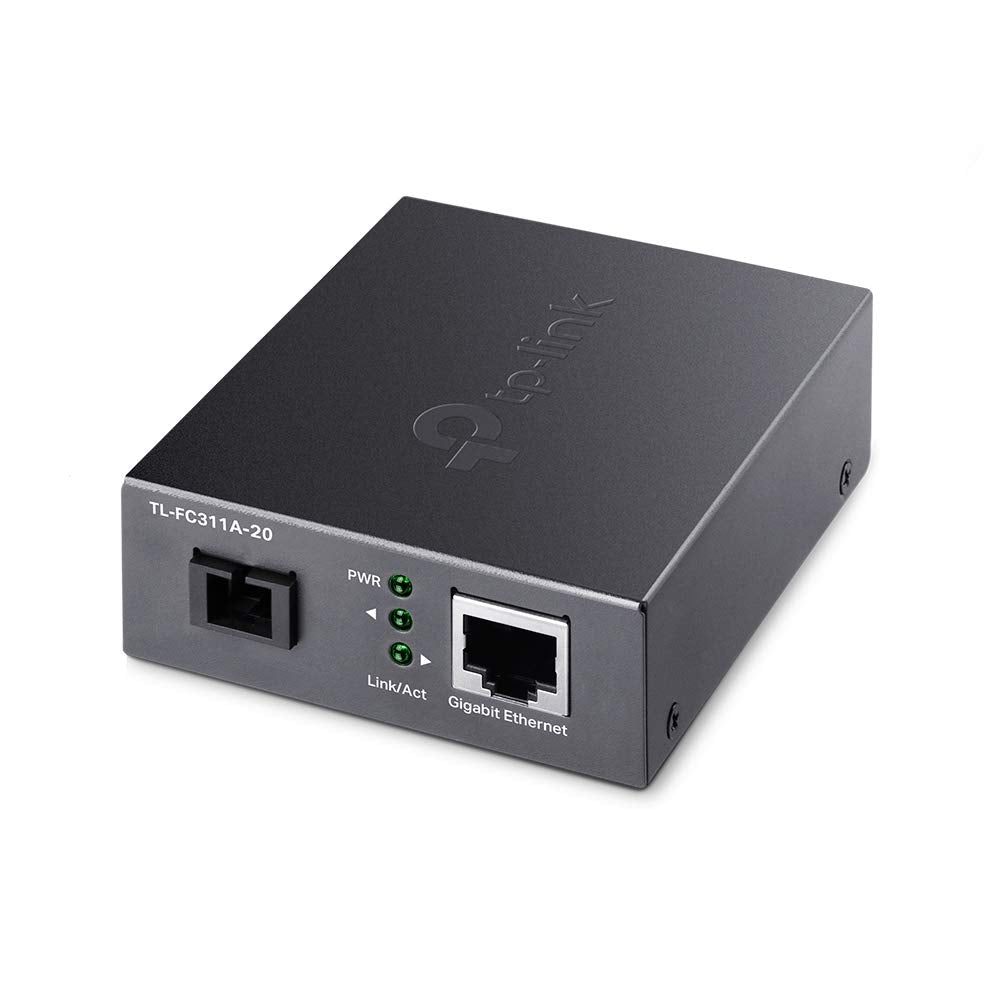 TP-LINK Omada 10/100/1000 Mbps RJ45 to 1000 Mbps Single-mode SC WDM Bi-Directional Fiber Converter
