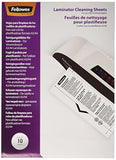 FELLOWES FEUILLE DE  NETTOYAGE POUR PLASTIFIEUSES X10