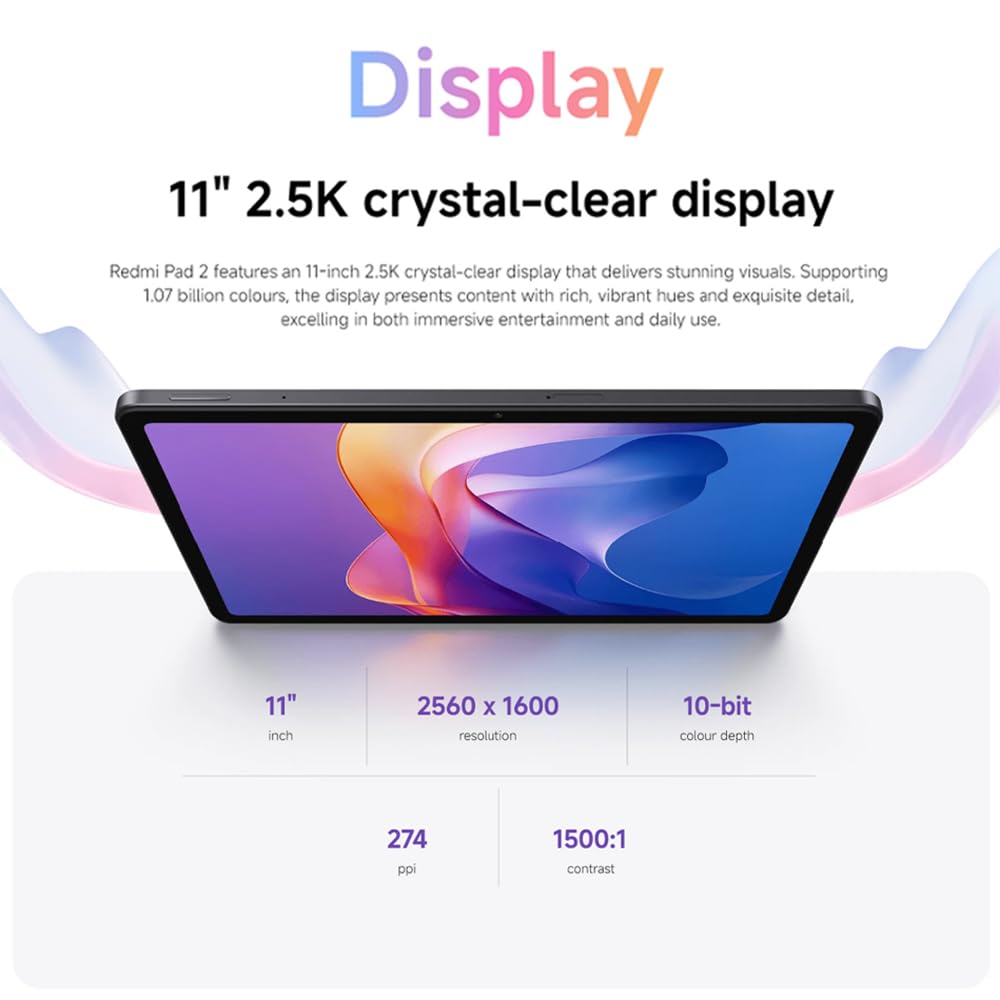 Xiaomi Redmi Pad 2 Wifi (11'' - 256 Go, 8 Go RAM) Gris