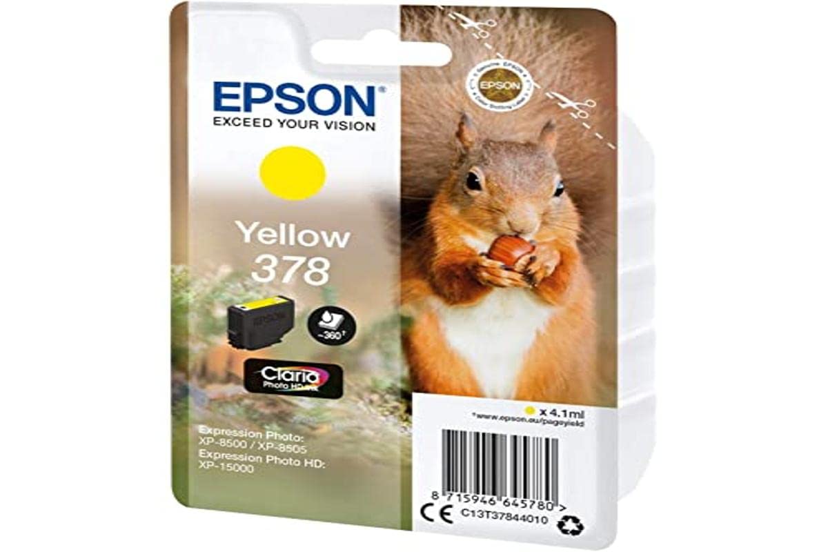 EPSON 4LB 378 Yellow Ink Cartridge with sec 8x w/s