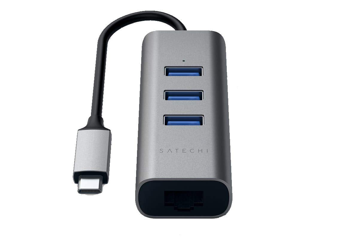 SATECHI Hub TypeC 3xUSB Ethernet Sp.Gray