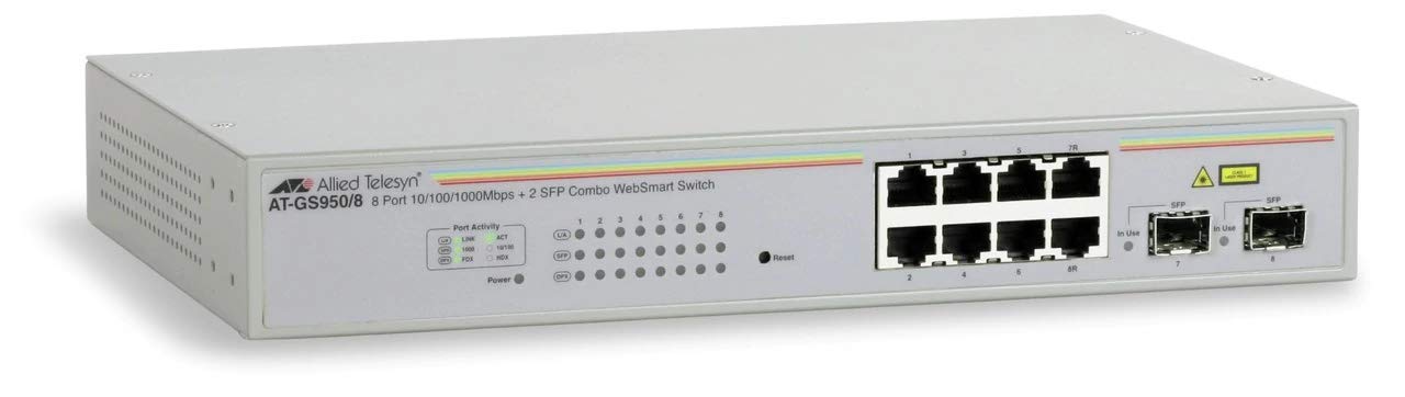 ALLIED AT-GS950/8 WebSmart switch 8 port Gigabit & 2 x SFP 100/1G