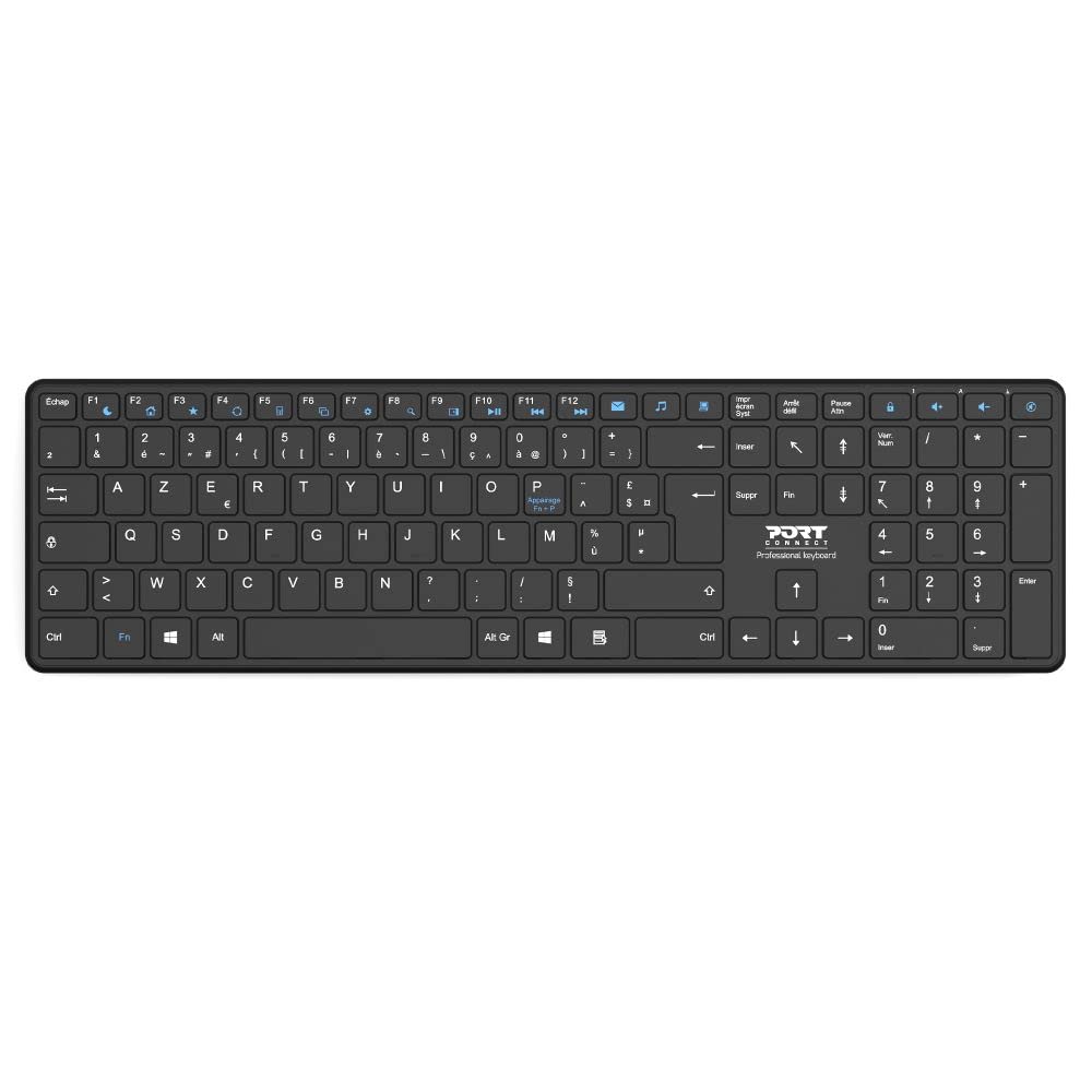 PORT DESIGNS Rechargeable Bluetooth Keyboard Ultra Slim and Elegant Design Rechargeable Battery 10meters Bluetooth range Compatible