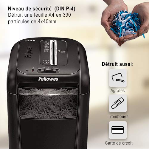 FELLOWES Destructeur Powershred® 60Cs Coupe croisée - Black - 230V