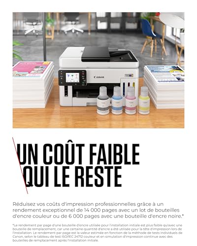 CANON MAXIFY GX6150 MegaTank MFP colour inkjet CISS Legal 216x356mm A4 24ipm Print 350sheets USB Wi-Fi LAN