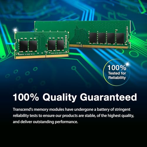 TRANSCEND JetRam 16Go DDR4 3200Mhz U-DIMM 1Rx8 2Gx8 CL22 1.2V
