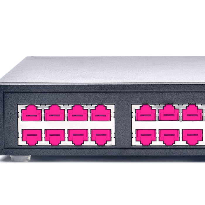 SMARTKEEPER / 10x Bloqueurs RJ45 avec 1x Clé Basic Fuchsia