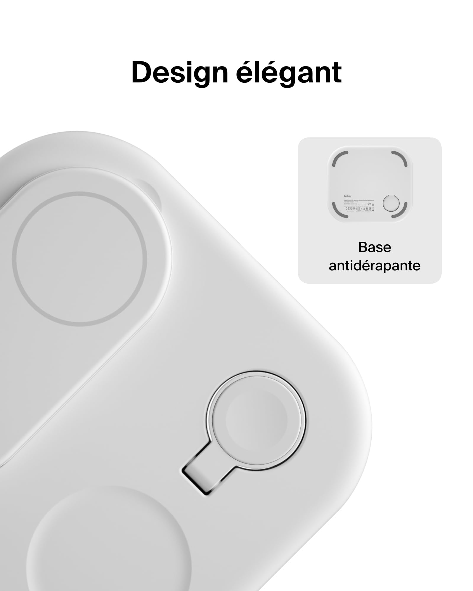 BELKIN BOOSTCHARGE Qi2 15w Magnetic 3in1 Stand White