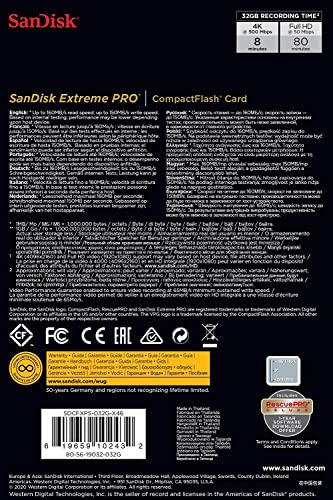 Extreme Pro CF 160MB/s 32 GB