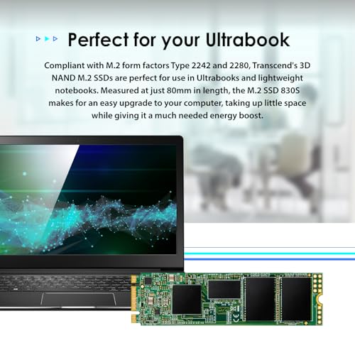 TRANSCEND 512Go SSD Interne M.2 2280 SATA3 puce TLC Parfait pour Ultrabook