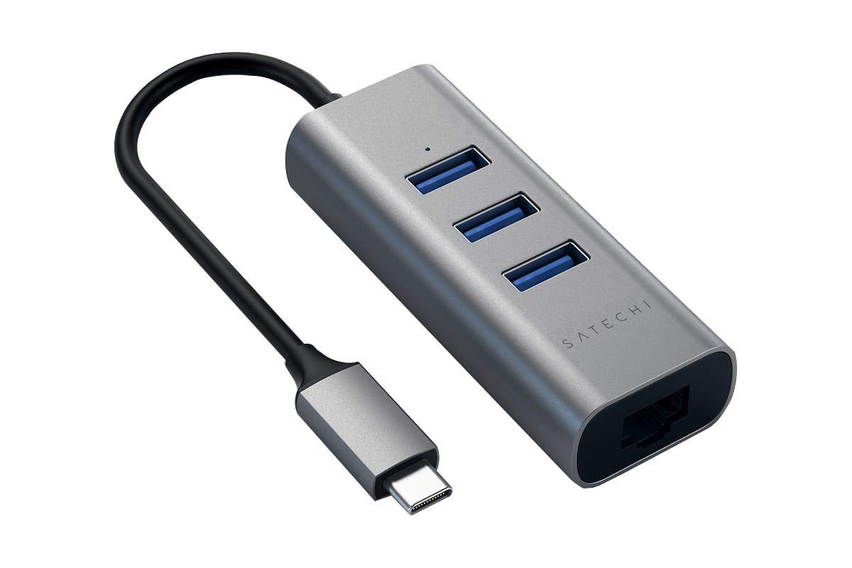 SATECHI Hub TypeC 3xUSB Ethernet Sp.Gray