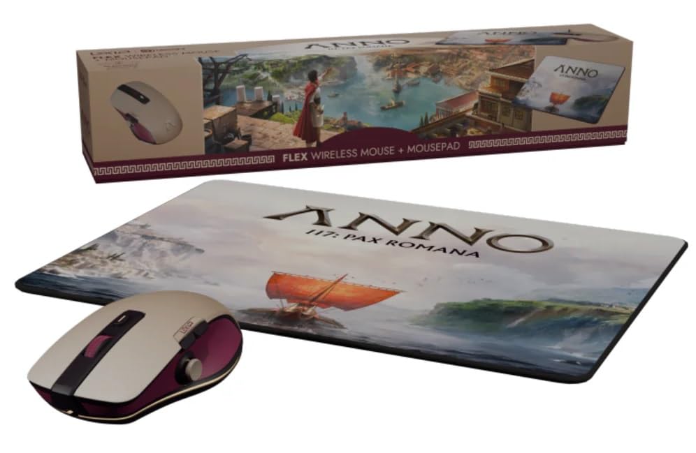 LEXIP X UBISOFT ANNO 117 Bundle Flex Pro-Air Mouse + Mousepad