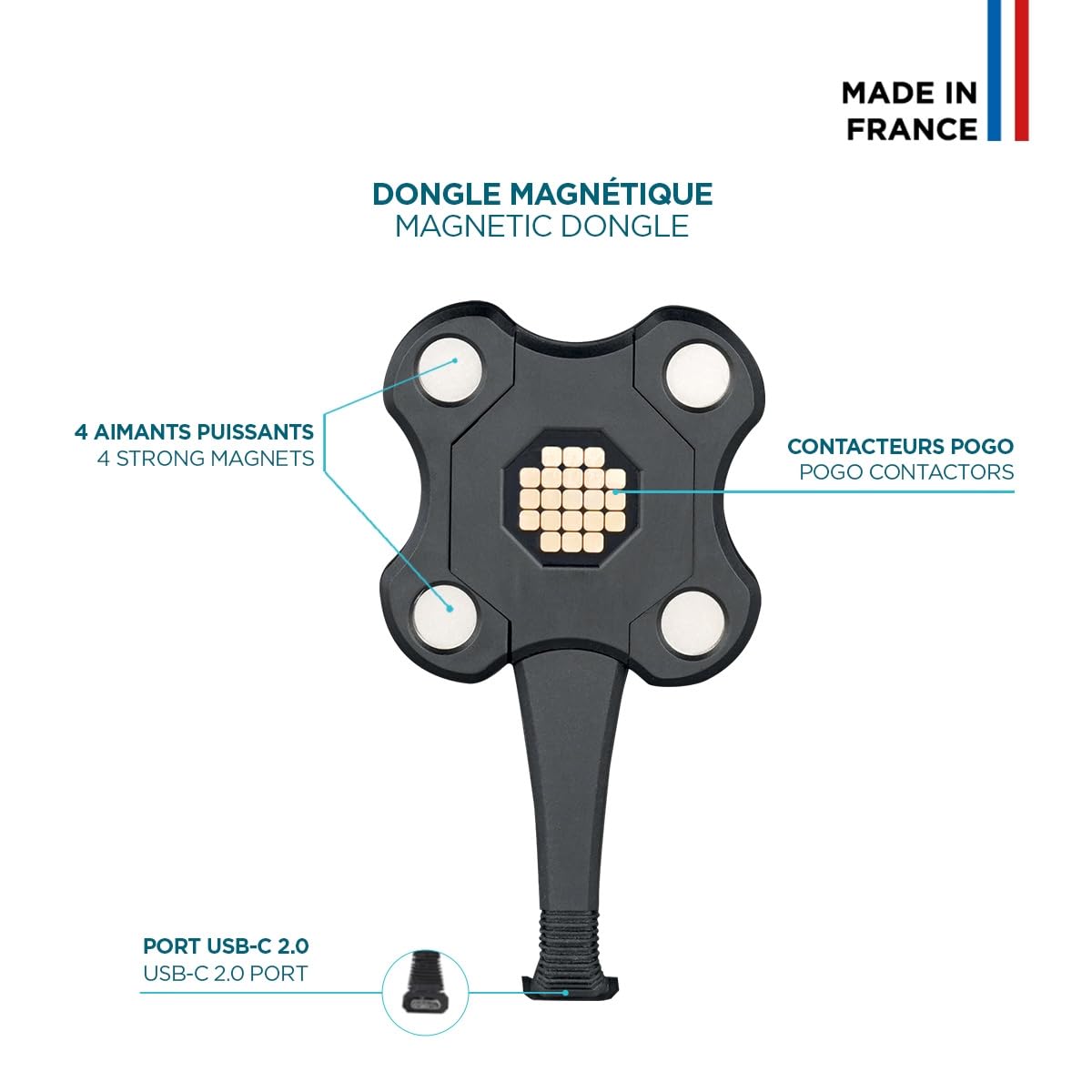 ENERGIA MOBILE Dongle magnétique Pogo Pin